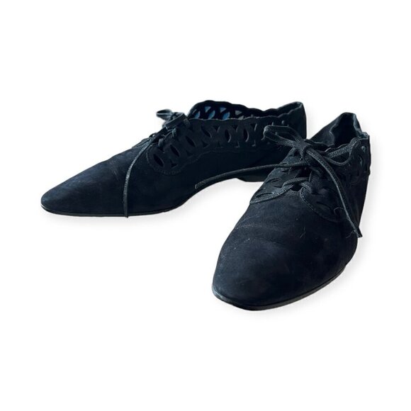 Vintage  French‎ Accessoire Diffusion Nubuck Lace up Flats, Size 38EU, - Picture 2 of 10